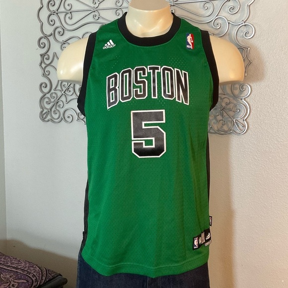 🏀HP🏀 Adidas Boston Celtics #5 Garnett Mesh Swingman Jersey Size Youth XL 18-20 - Picture 2 of 6